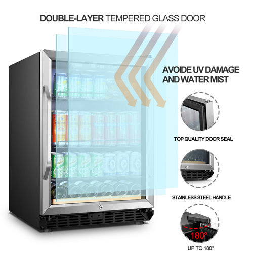 Lanbo BuiltIn Refrigeration 110 Cans (12 oz.) Convertible Beverage